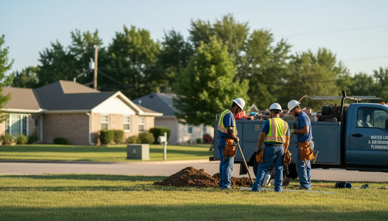 Residential water line and bathroom plumbing service in Sturkie, AR